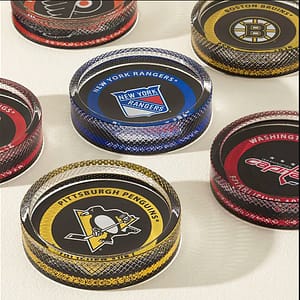hockey puck coasters